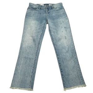 Pilcro | Anthropologie Hyphen Distressed Mid Rise Straight Leg Size 26